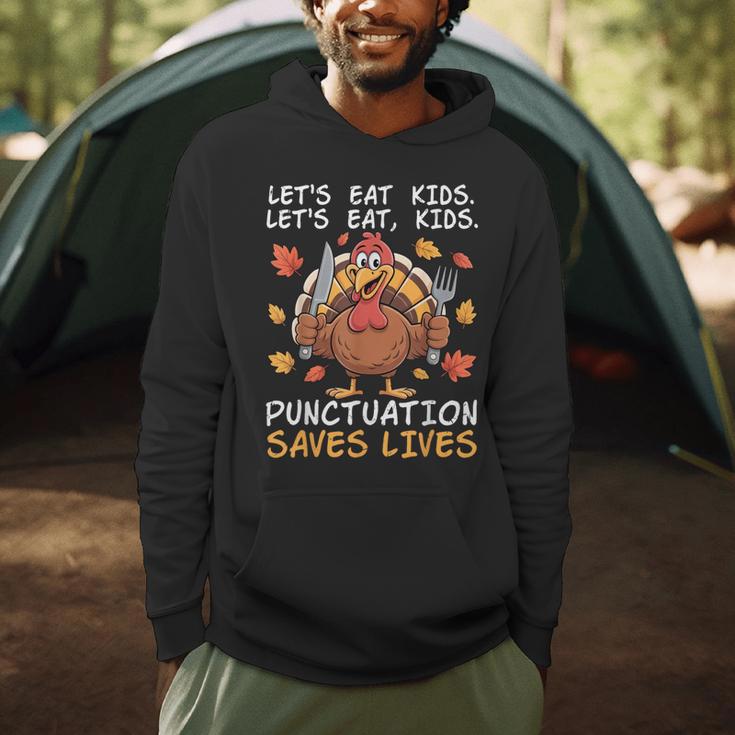 Thanksgiving Teacher Turkey Lets Eat Kids Punctuation Men Hoodie, novelty gifts, funny gifts Thanksgiving Teacher Turkey Lets Eat Kids Punctuation Men Hoodie, novelty gifts, funny gifts