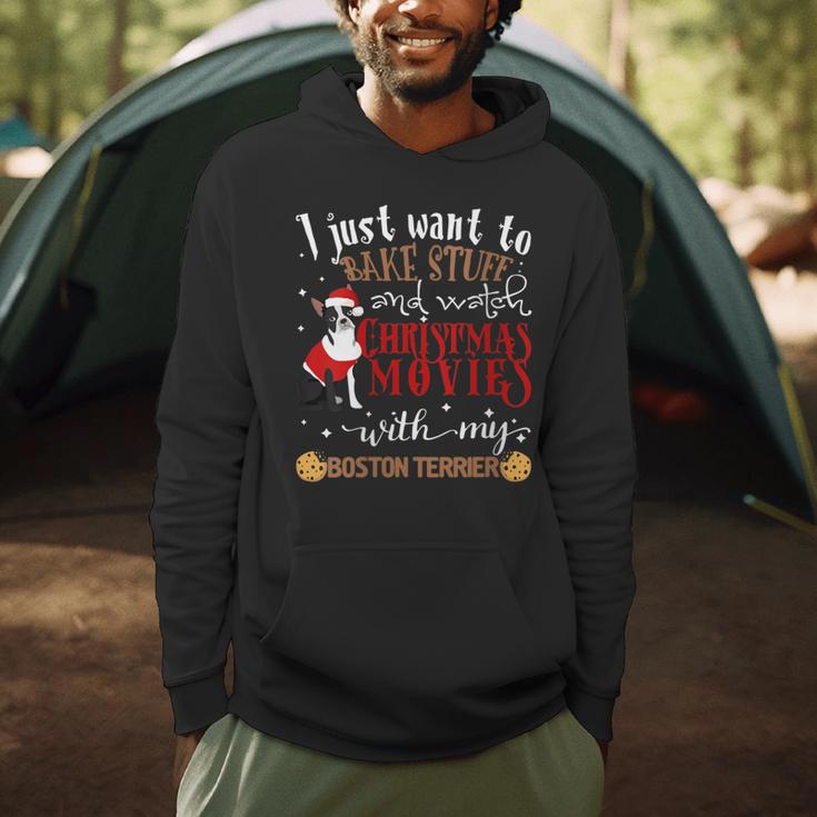 Watch Christmas Movies With My Boston Terrier Bostie Men Hoodie, novelty gifts, funny gifts
