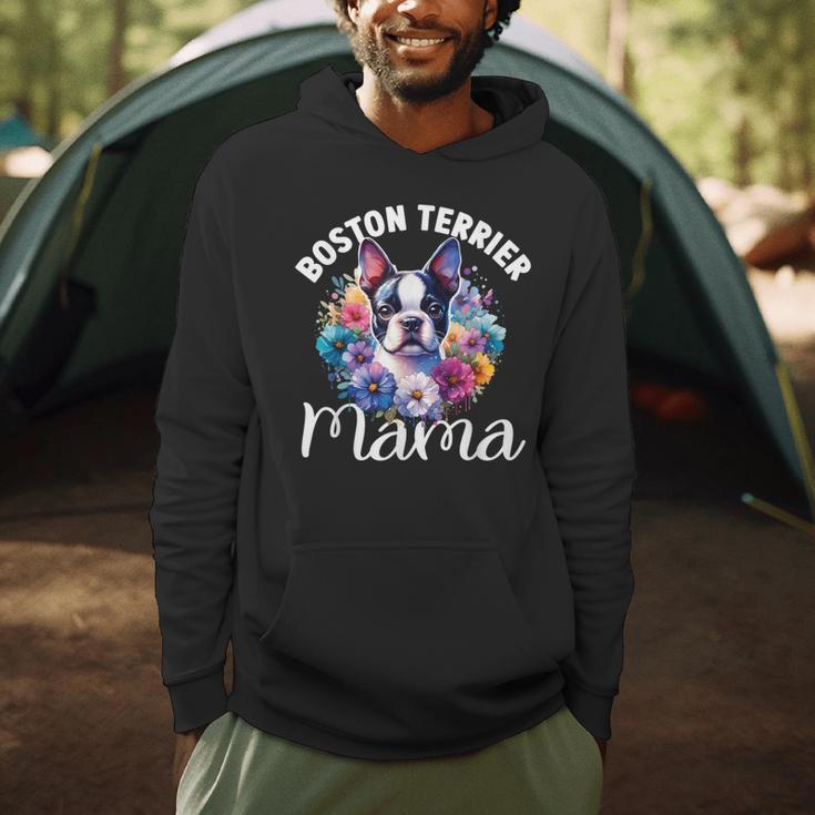 Watercolor Floral Boston Terrier Mama Dog Lover Mother's Day For Men Women Girls Kids Men Hoodie, novelty gifts, funny gifts