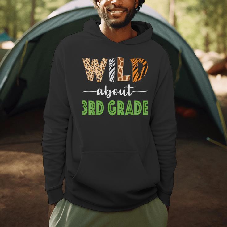 Wild About 3rd Grade Teacher Student Third Grade Zoo Safari Men Women Girls Kids Men Hoodie, novelty gifts, funny gifts
