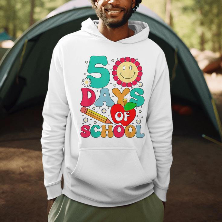 50 Days Of School Teacher Happy 50th Day Of School Kids Men Hoodie, novelty gifts, funny gifts