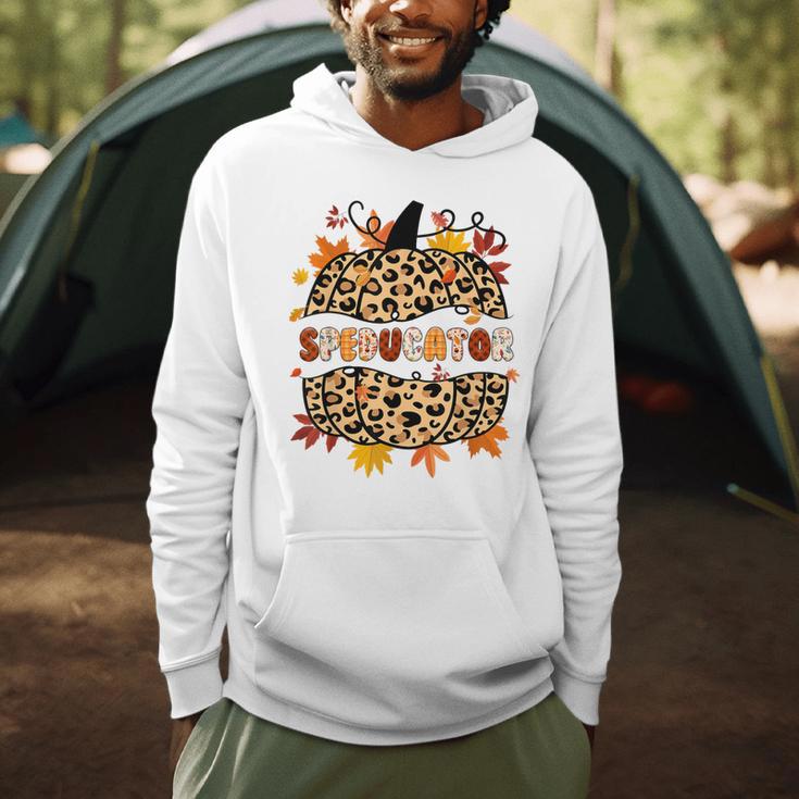 Autumn Fall SPED ED Teacher Thankful Grateful Pumpkin Retro Men Hoodie, novelty gifts, funny gifts