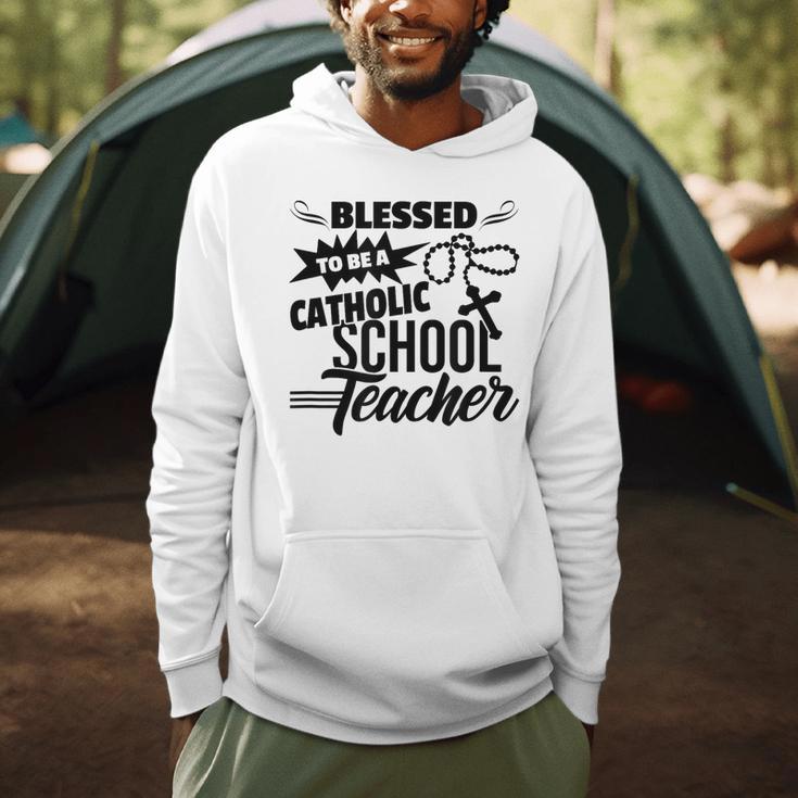 Blessed To Be A Catholic School Teacher Christian Teaching Men Hoodie, novelty gifts, funny gifts