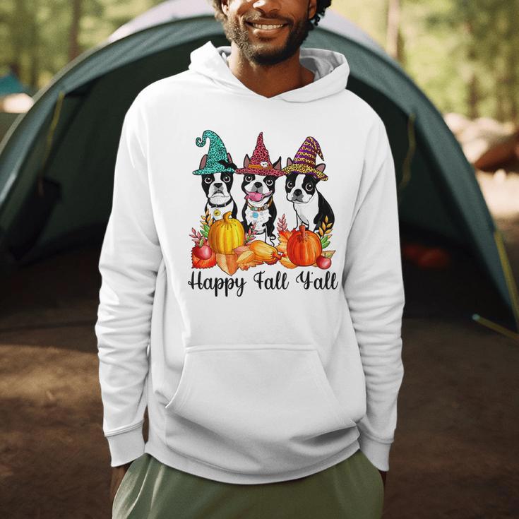 Boston Terrier Dog Lover Fall Ya'Ll Halloween Costume Men Women Men Hoodie, novelty gifts, funny gifts