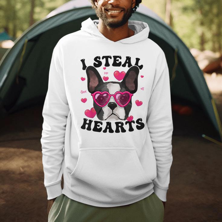 Boston Terrier Heart Glasses Girls Bostie Valentines Day Men Hoodie, novelty gifts, funny gifts