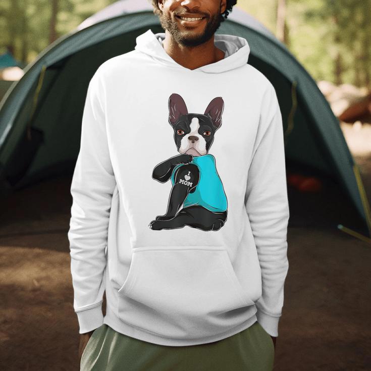 Boston Terrier I Love Mom Apparel Men Hoodie, novelty gifts, funny gifts