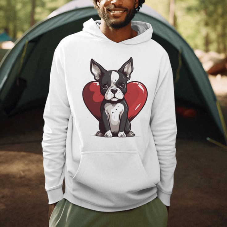 Boston Terrier Mom Dad Bostie Dog Lover Valentines Day Men Hoodie, novelty gifts, funny gifts