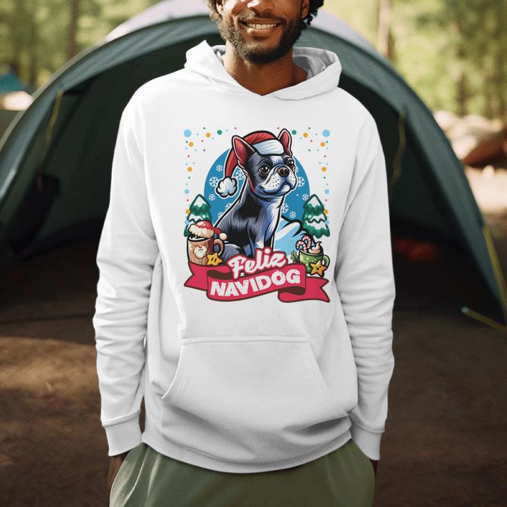 Boston Terrier Santa Claus Coffee Mug Merry Christmas Dogs Men Hoodie, novelty gifts, funny gifts