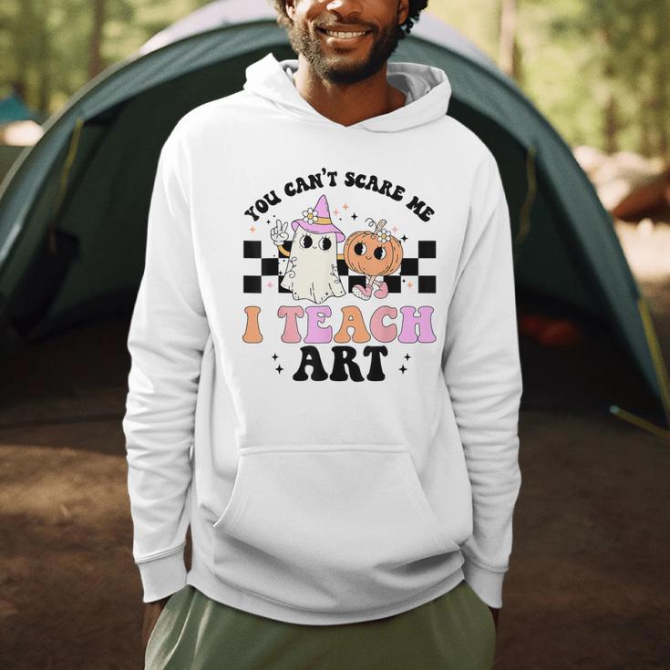 You Can't Scare Me I Teach Art Retro Teacher Ghost Halloween Men Hoodie, novelty gifts, funny gifts