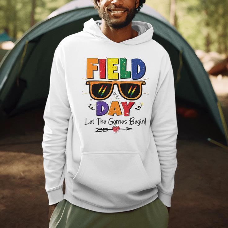 Field Day 2025 Let The Games Begin Kids Boys Girls Teachers Men Hoodie, novelty gifts, funny gifts