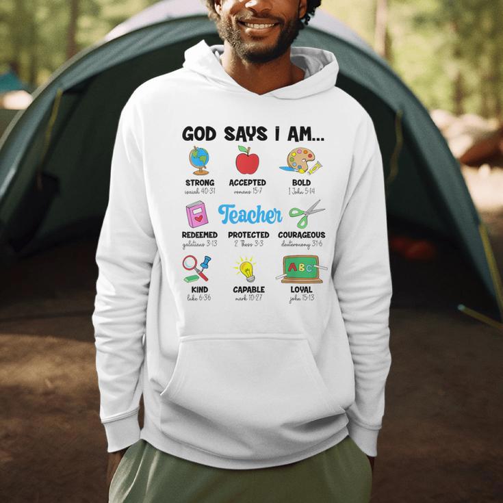 God Says Im Teacher Christian Back To School Religious Men Hoodie, novelty gifts, funny gifts God Says Im Teacher Christian Back To School Religious Men Hoodie, novelty gifts, funny gifts