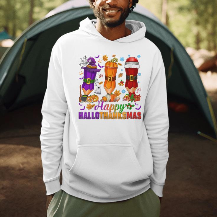 Happy Hallothanksmas Halloween Thanksgiving Pencils Teachers Men Hoodie, novelty gifts, funny gifts Happy Hallothanksmas Halloween Thanksgiving Pencils Teachers Men Hoodie, novelty gifts, funny gifts
