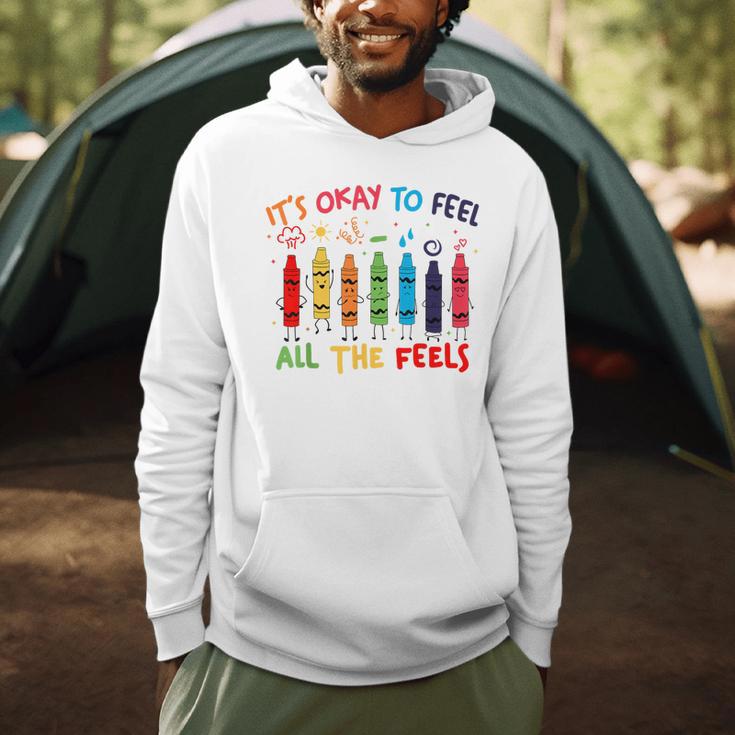 Its Okay To Feel All The Feels Mood Color Crayons Teacher Men Hoodie, novelty gifts, funny gifts Its Okay To Feel All The Feels Mood Color Crayons Teacher Men Hoodie, novelty gifts, funny gifts