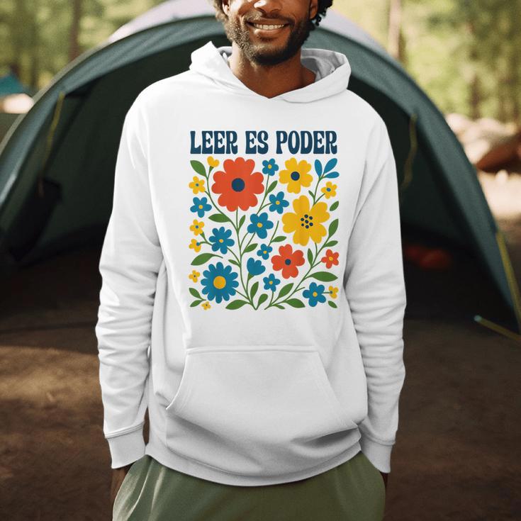 Leer Es Poder Cute Floral Boho Spanish Teacher Reading Men Hoodie, novelty gifts, funny gifts Leer Es Poder Cute Floral Boho Spanish Teacher Reading Men Hoodie, novelty gifts, funny gifts