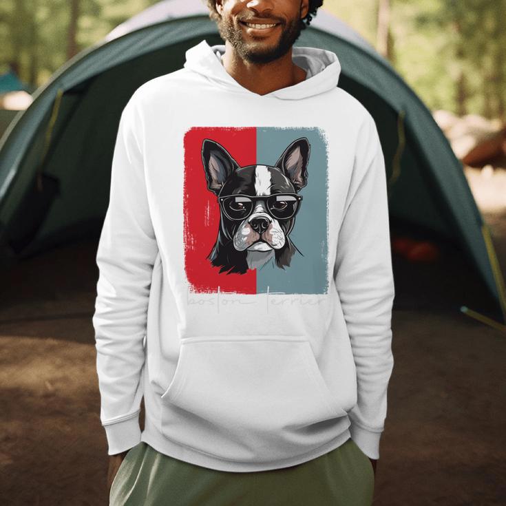 Retro Boston Terrier Dog Lover Bostie Mom Dad Dog Owner Men Hoodie, novelty gifts, funny gifts