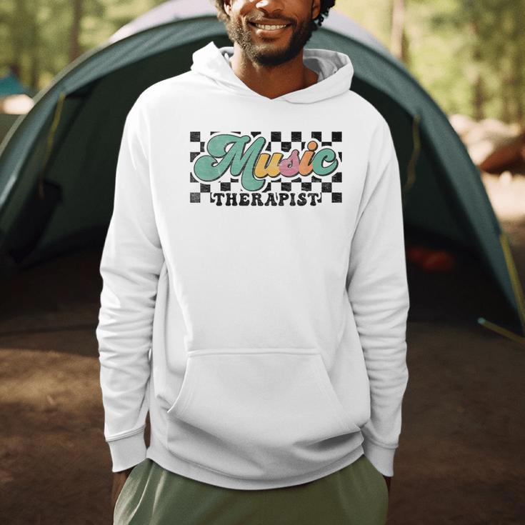 Retro Checkered Music Therapist Squad Music Therapy Teacher For Men Women Men Hoodie, novelty gifts, funny gifts Retro Checkered Music Therapist Squad Music Therapy Teacher For Men Women Men Hoodie, novelty gifts, funny gifts