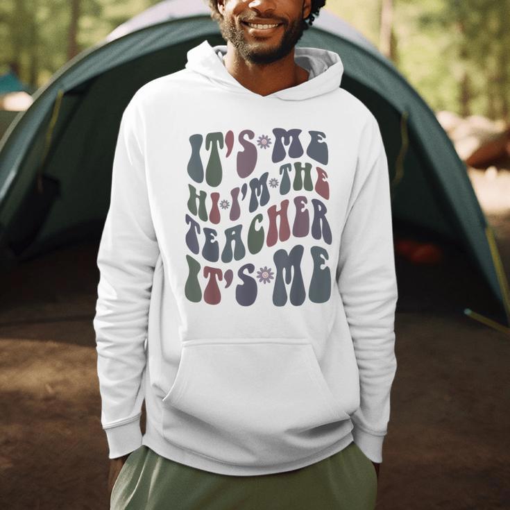 Retro IT'S ME Hi I'm The TEACHER Groovy Testing Squad Pink Men Hoodie, novelty gifts, funny gifts Retro IT'S ME Hi I'm The TEACHER Groovy Testing Squad Pink Men Hoodie, novelty gifts, funny gifts