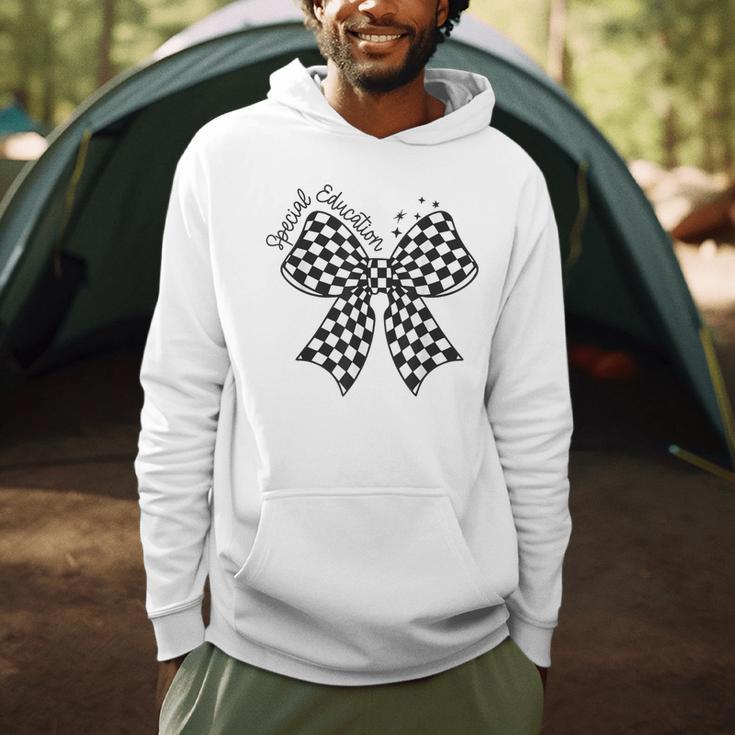 Retro Special Education Squad Coquette Bow SPED Teacher Men Hoodie, novelty gifts, funny gifts