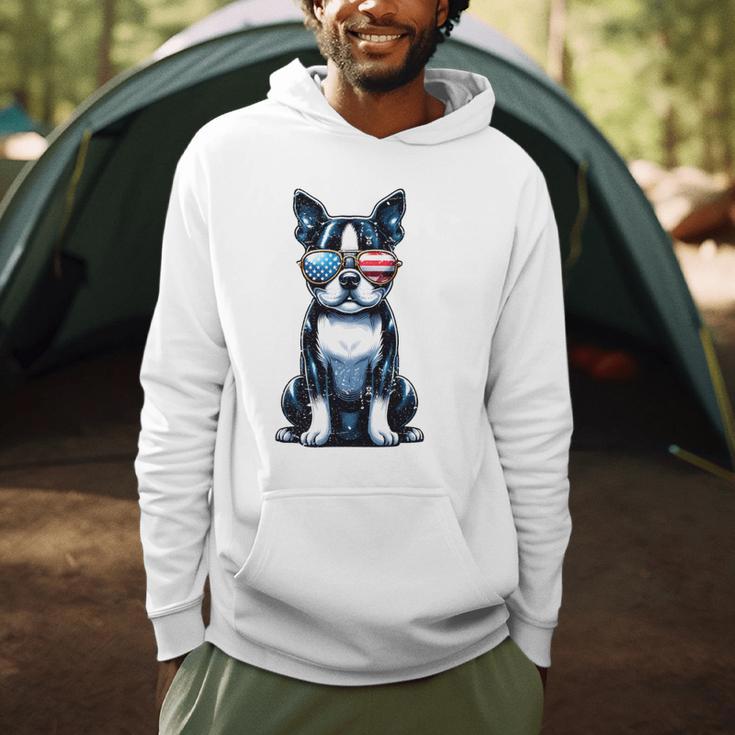 USA Flag Boston Terrier Best Dog Mom Ever 2025 Men Hoodie, novelty gifts, funny gifts