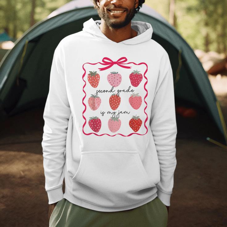 Women Second Grade Is My Jam Strawberry First Kids Teacher Men Hoodie, novelty gifts, funny gifts