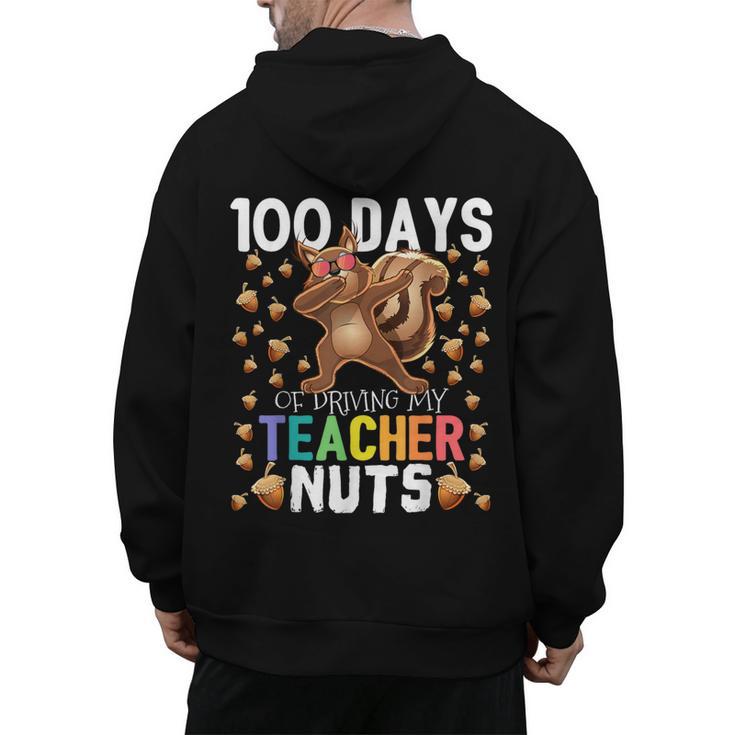 100 Days Of Driving My Teacher Nuts Dabbing Squirrel School Men's Hoodie Back Print
