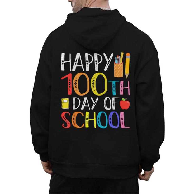 100 Days Of School Teacher And Student Men's Hoodie Back Print
