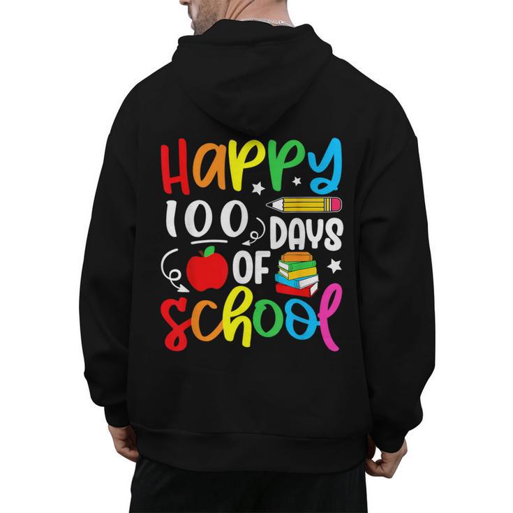 100th Day Of School Teachers Kids Girls Child Happy 100 Days Men's Hoodie Back Print