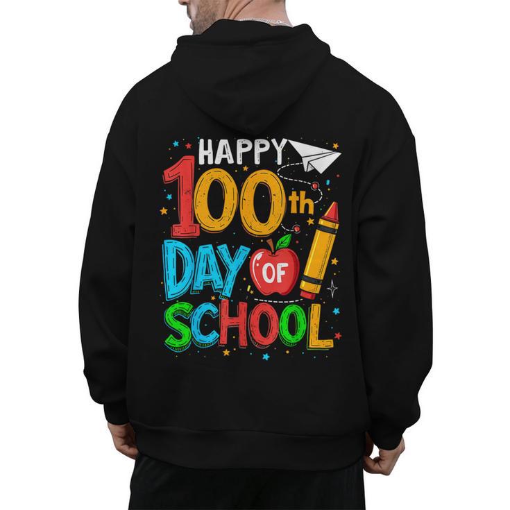 100th Day Of School Teachers Kids Happy 100 Days Men's Hoodie Back Print