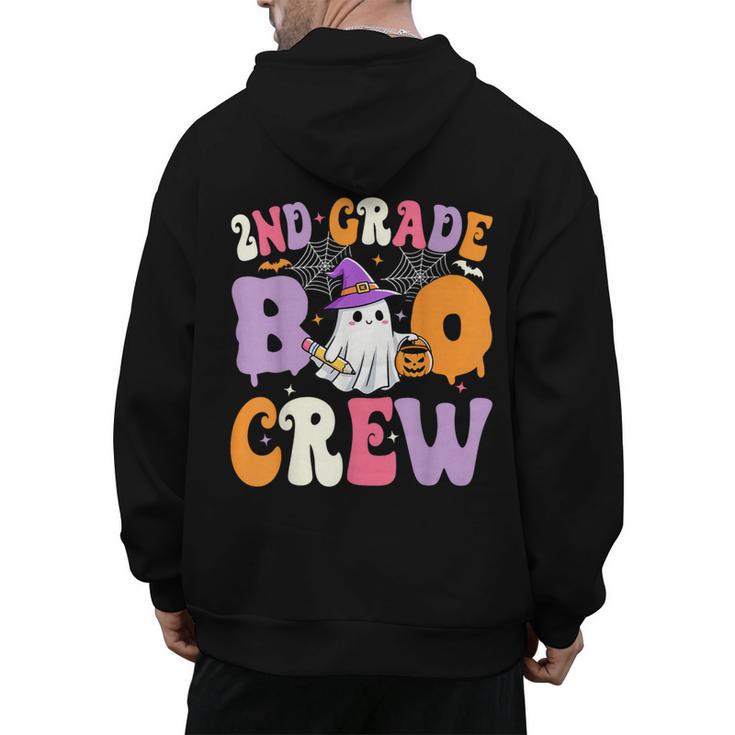 2nd Grade Boo Crew Spooky Second Grade Halloween Teacher Men's Hoodie Back Print
