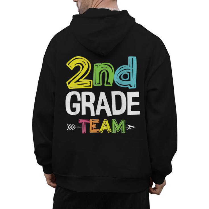 2nd Grade Team T-Shirt 2nd Grade Squad Teacher Men's Hoodie Back Print