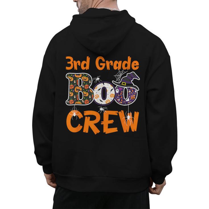3rd Grade Boo Crew Halloween Teachers Students Costume Men's Hoodie Back Print