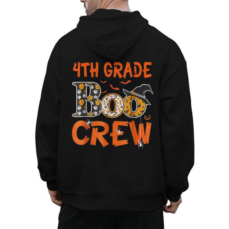 4th Grade Boo Crew Teacher Student Halloween Men's Hoodie Back Print