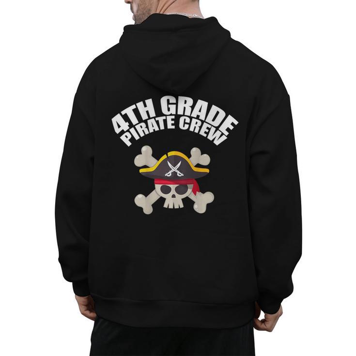 4th Grade Pirate Crew Halloween Costume Cool Teacher Student Men's Hoodie Back Print