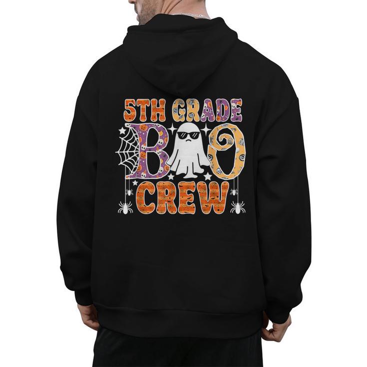 5th Grade Boo Crew Halloween Teachers Students Men's Hoodie Back Print