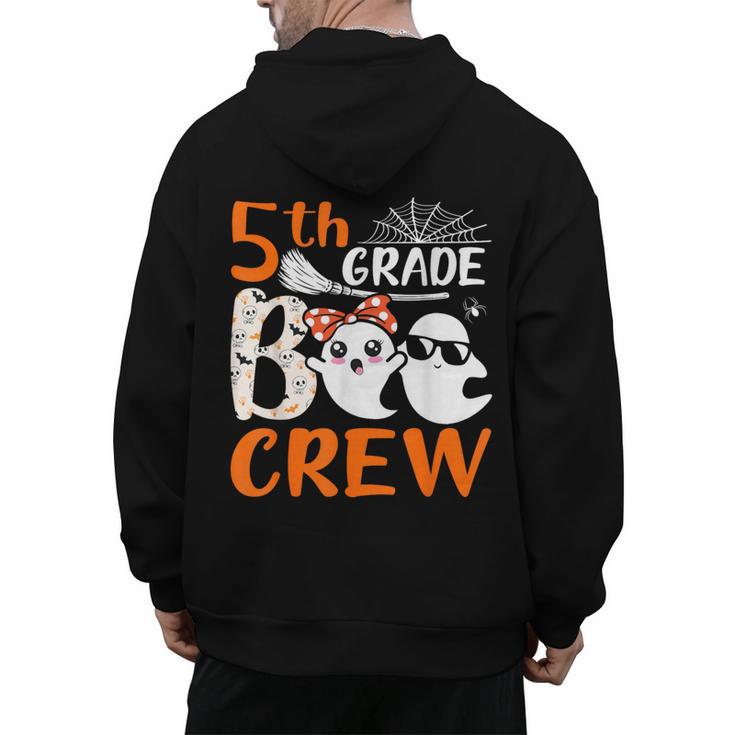 5th Grade Boo Crew Teachers Students Ghost Halloween Men's Hoodie Back Print