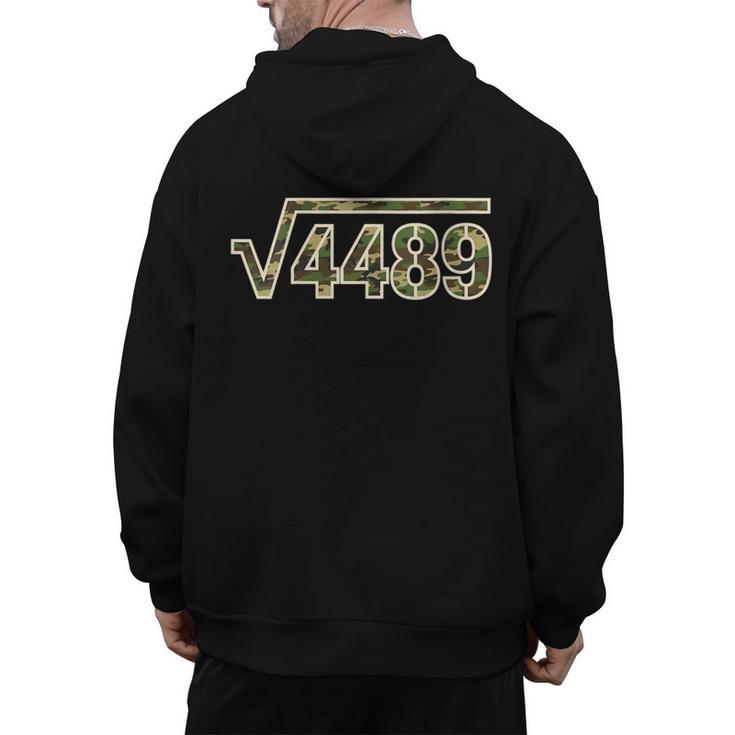 6 7 Army Camo Pattern Meme Square Root 4489 Math Teacher 67 Men's Hoodie Back Print