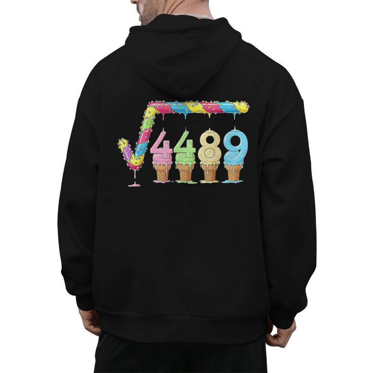 67 Ice Cream Drip Meme Square Root 4489 Slang Teacher Math Men's Hoodie Back Print