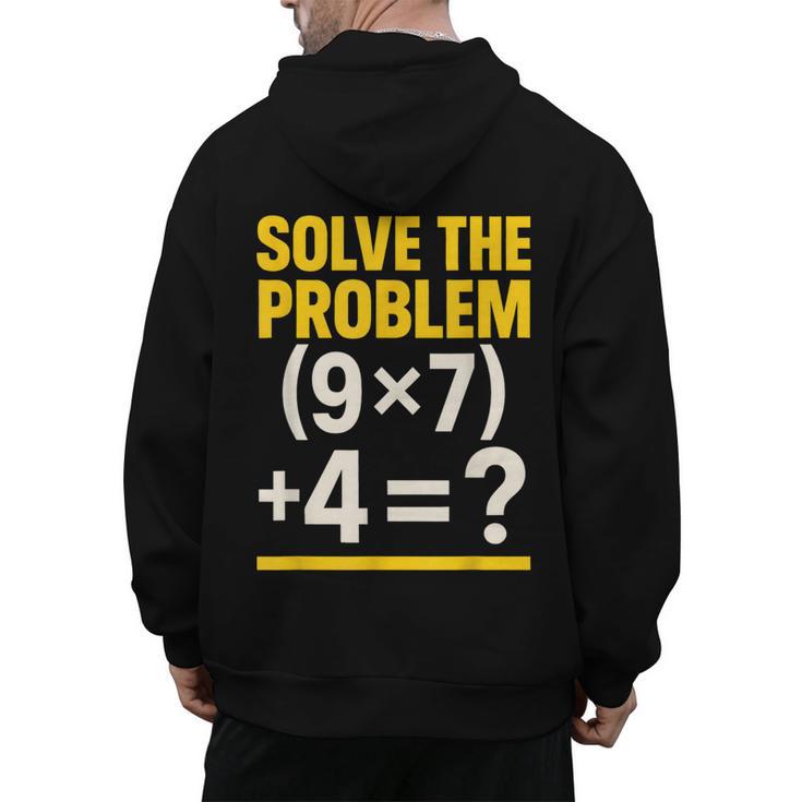 67 Meme Math Teacher School 6-7 Brain Rot Six Seven Men's Hoodie Back Print