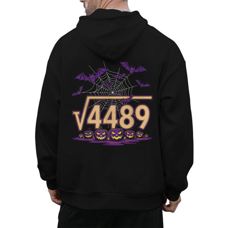 67 Meme Math Teacher Square Root 4489 Halloween Men's Hoodie Back Print