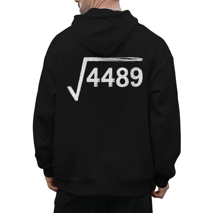 67 Meme Math Teacher Square Root 4489 Men's Hoodie Back Print