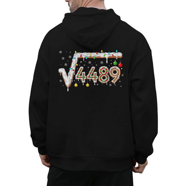 67 Meme Square Root 4489 Slang Math Teacher Christmas Men's Hoodie Back Print