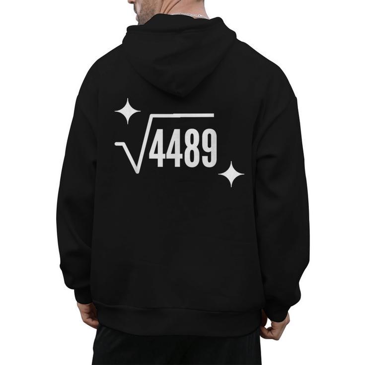 67 Meme Square Root 4489 Slang Math Teacher Men Women Men's Hoodie Back Print