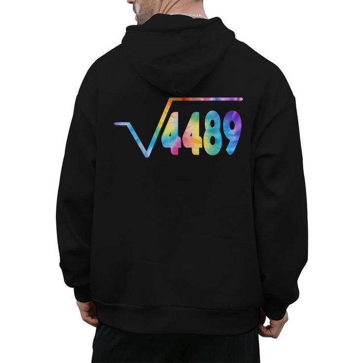 67 Meme Square Root 4489 Slang Math Teacher Tie Dye Men's Hoodie Back Print