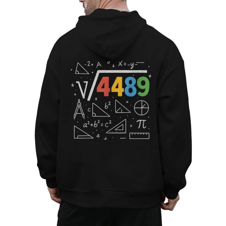 67 Meme Square Root 4489 Slang Six Seven Math Teacher Men's Hoodie Back Print