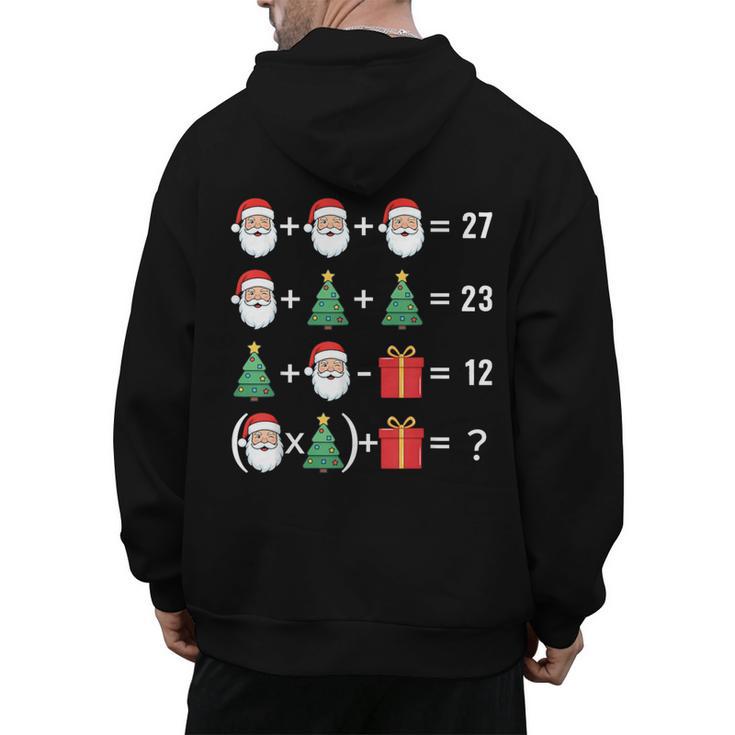 67 Santa Tree Math Teacher Christmas Xmas Humor Men's Hoodie Back Print