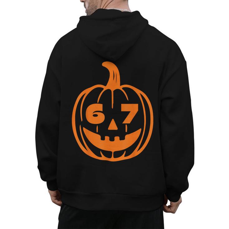 67 Six Seven Halloween Costume For Students Teachers Men's Hoodie Back Print