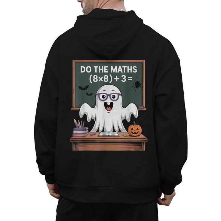 67 Teacher Halloween Ghost Six Seven Meme Do The Maths Men's Hoodie Back Print