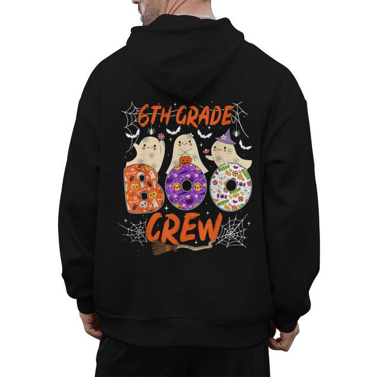 6th Grade Boo Crew Sixth Grade Halloween Teacher Kid Men's Hoodie Back Print