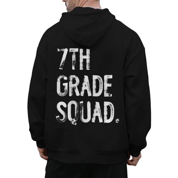 7th Grade Squad Back To School Student Teacher Men's Hoodie Back Print