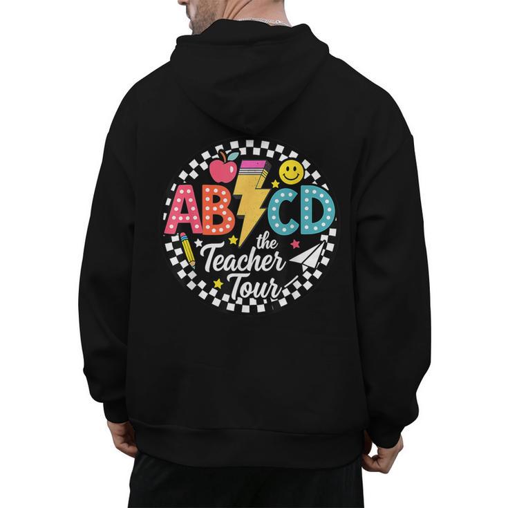 ABCD The Teacher Tour Back To School First Day Of School Men's Hoodie Back Print